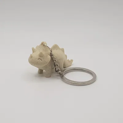Móc khóa khủng long Triceratops 3D dễ thương (Cute Triceratops Keychain)