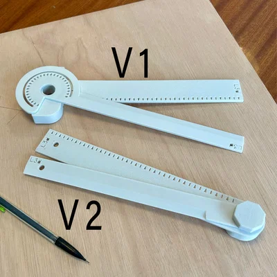 Thước đo góc (Protractor Ruler) in 3D