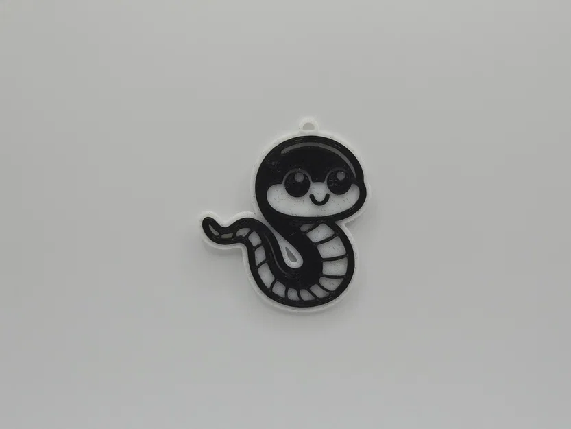 Móc khóa hình rắn con (Cute Snake Keychain) in 3D dễ thương - Image 1