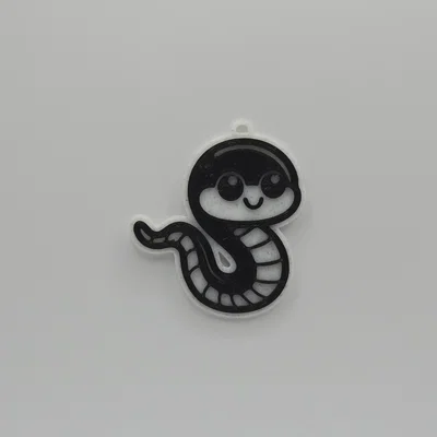 Móc khóa hình rắn con (Cute Snake Keychain) in 3D dễ thương