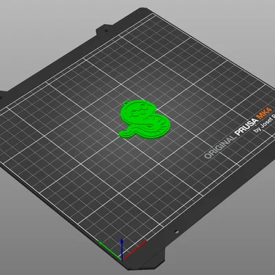 Móc khóa hình rắn con (Cute Snake Keychain) in 3D dễ thương