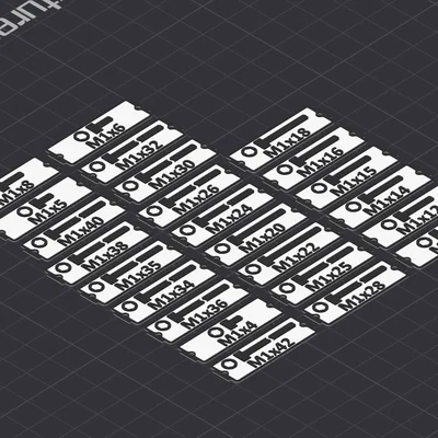 (UPDATED 30-JAN-2024) Gói label in được mở rộng cho Gridfinity Bins by Pred