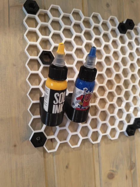 Giá treo chai mực xăm 3D cho Honeycomb Storage Wall - Image 1