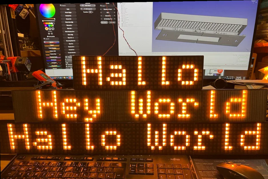 Khung LED Matrix 8x32 mở rộng kèm tấm khuếch tán (diffusor) - Image 2