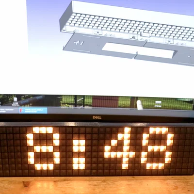 Khung LED Matrix 8x32 mở rộng kèm tấm khuếch tán (diffusor)