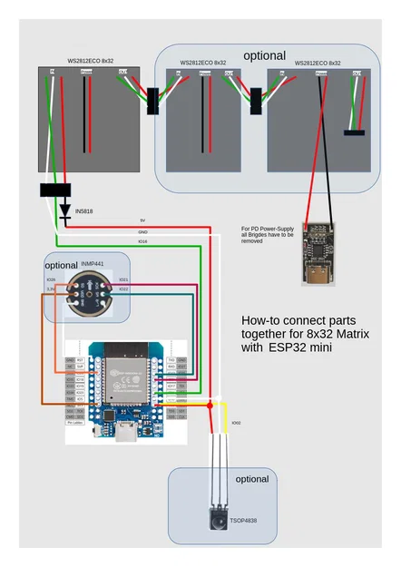 Khung LED Matrix 8x32 mở rộng kèm tấm khuếch tán (diffusor) - Image 11