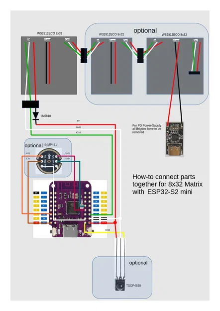 Khung LED Matrix 8x32 mở rộng kèm tấm khuếch tán (diffusor) - Image 12