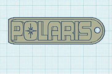 Móc khóa in 3D logo Polaris cực chất cho fan xe địa hình ATV - Image 1