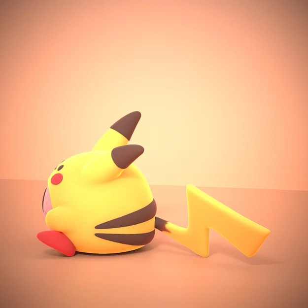 Kirby Modello Pikachiu – Mẫu in 3D Kirby hóa Pikachiu - Image 4