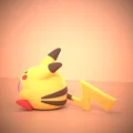 Kirby Modello Pikachiu – Mẫu in 3D Kirby hóa Pikachiu - Thumbnail 4