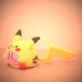 Kirby Modello Pikachiu – Mẫu in 3D Kirby hóa Pikachiu - Thumbnail 5