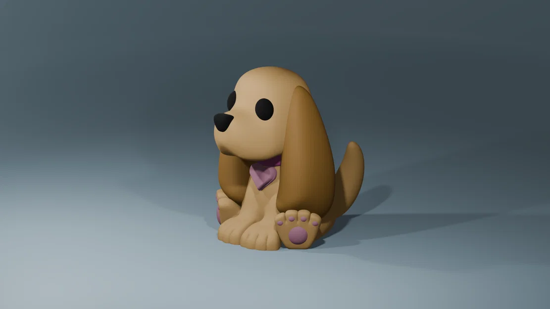 Mô hình 3D chó Cocker Spaniel dễ thương (Có hỗ trợ in đa màu) - Image 1