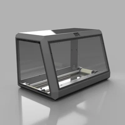 Bộ khung Drybox in 3D tối ưu hóa với các chi tiết đã dán nhãn