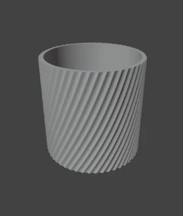 Mẫu in 3D chậu hoa họa tiết xoắn ốc hiện đại và tinh tế - Image 1