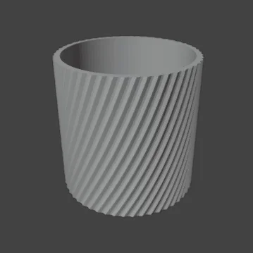 Mẫu in 3D chậu hoa họa tiết xoắn ốc hiện đại và tinh tế