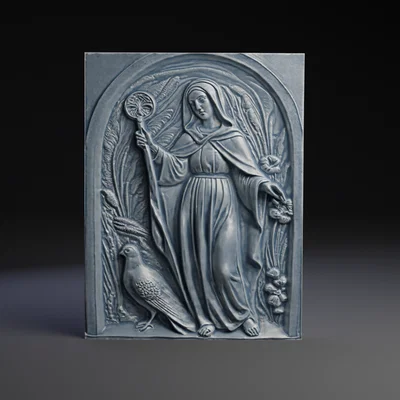 Thánh Scholastica: Các mảng phù điêu (Bas-Relief Plaques)
