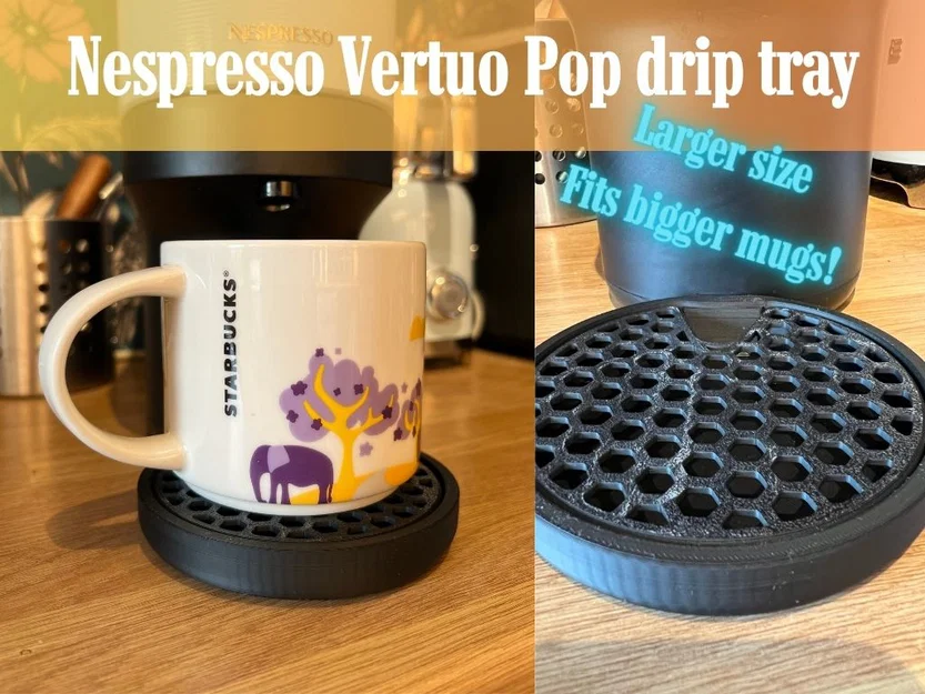 Khay hứng nước Nespresso Vertuo Pop thấp hơn & lớn hơn (Drip tray) - Image 1