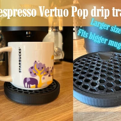 Khay hứng nước Nespresso Vertuo Pop thấp hơn & lớn hơn (Drip tray)