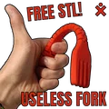 Mô hình nĩa uốn dẻo (Useless Fork) - File STL in 3D giải trí cực vui - Thumbnail 1
