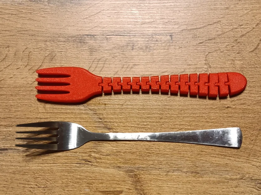 Mô hình nĩa uốn dẻo (Useless Fork) - File STL in 3D giải trí cực vui - Image 6