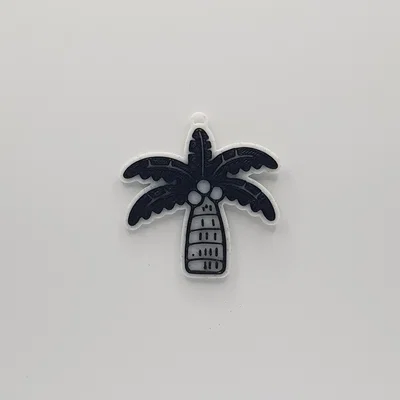 Móc khóa hình cây dừa (Palm Tree Keychain) - File in 3D xinh xắn