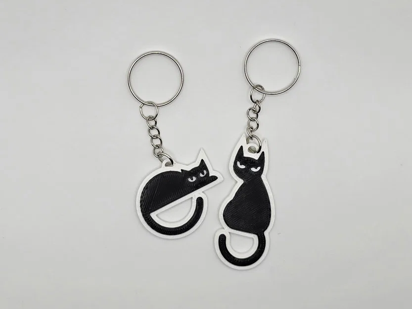 Móc khóa mèo dễ thương (Cat Keychain) - Mẫu in 3D xinh xắn - Image 1