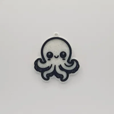 Móc khóa Bạch Tuộc dễ thương - Mẫu in 3D đơn giản, đẹp mắt