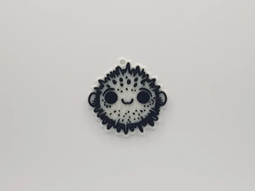 Móc khóa cá nóc (Cute Pufferfish Keychain) dễ thương cho máy in 3D - Image 1