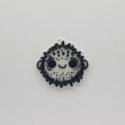 Móc khóa cá nóc (Cute Pufferfish Keychain) dễ thương cho máy in 3D