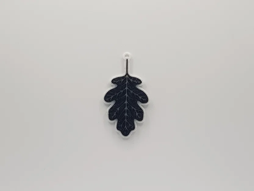 Móc khóa hình lá sồi (Quercus Leaf Keychain) in 3D đẹp mắt - Image 1