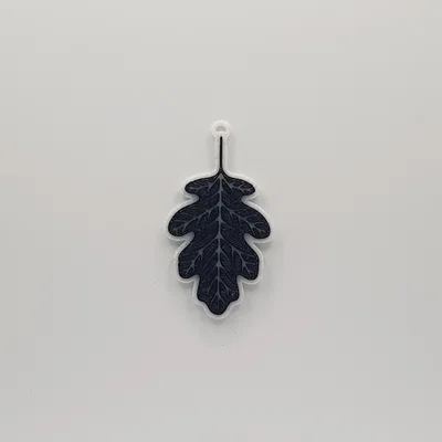 Móc khóa hình lá sồi (Quercus Leaf Keychain) in 3D đẹp mắt
