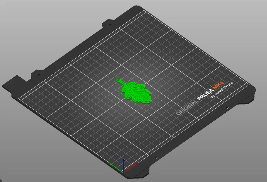 Móc khóa hình lá sồi (Quercus Leaf Keychain) in 3D đẹp mắt - Image 2