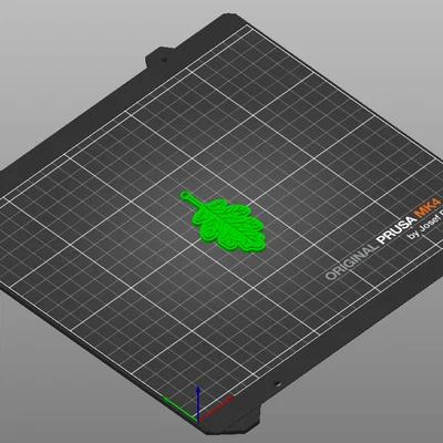 Móc khóa hình lá sồi (Quercus Leaf Keychain) in 3D đẹp mắt