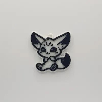 Móc khóa hình cáo Fennec nhỏ xinh - Mẫu in 3D dễ thương