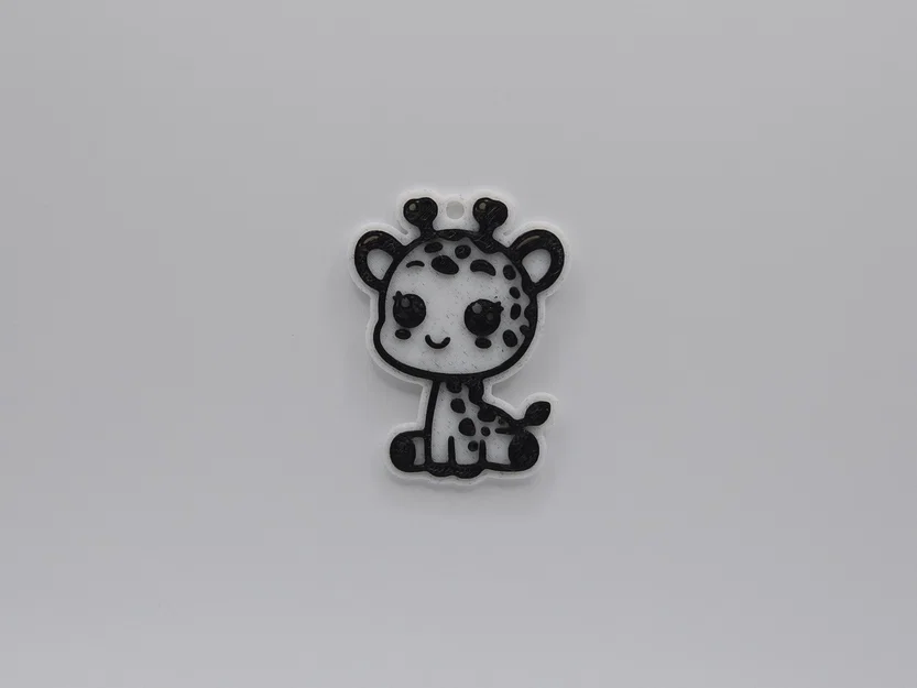 Móc khóa hươu cao cổ 3D nhỏ nhắn đáng yêu - Image 1