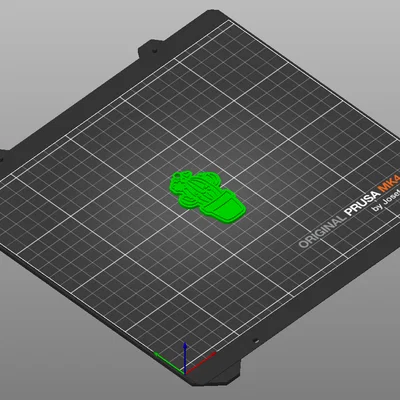 Móc khóa xương rồng dễ thương (Cute Cactus Keychain) in 3D đơn giản