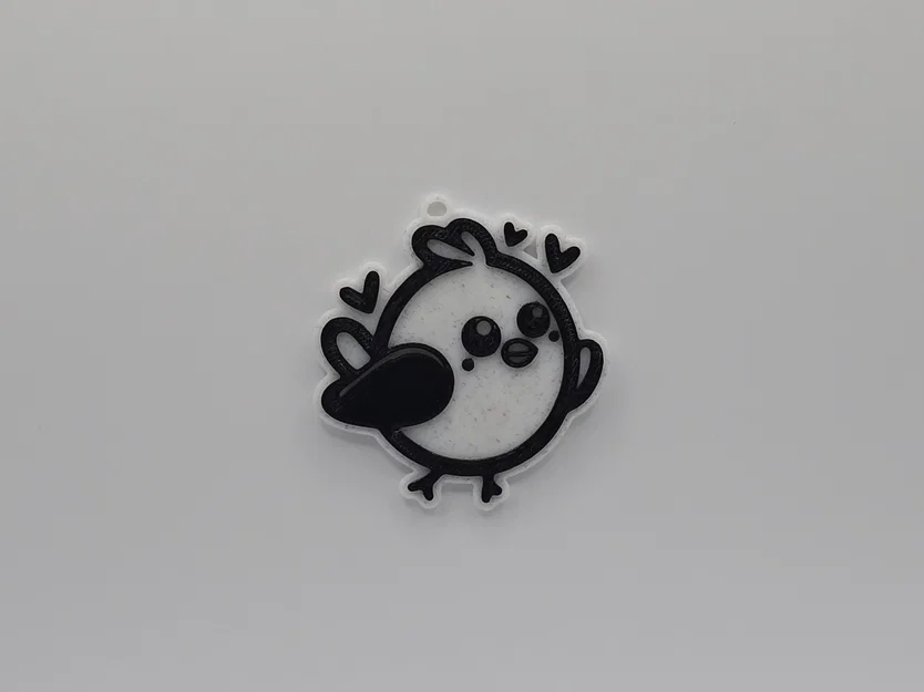 Móc khóa chú chim nhỏ đáng yêu - Cute Bird Keychain in 3D - Image 1