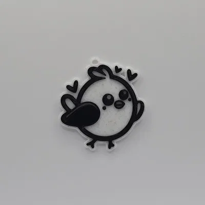 Móc khóa chú chim nhỏ đáng yêu - Cute Bird Keychain in 3D