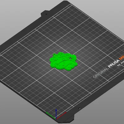 Móc khóa chú bò đáng yêu (Cute Cow Keychain) - File in 3D