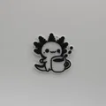 Móc khóa Axolotl uống cà phê đáng yêu - Mẫu in 3D cực dễ - Thumbnail 1