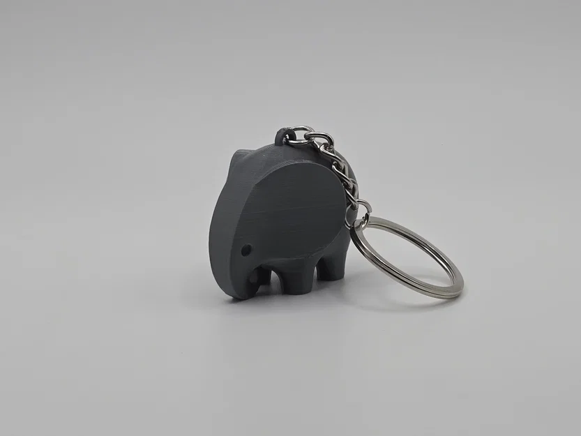 Móc khóa chú voi 3D đáng yêu - File in STL - Image 1