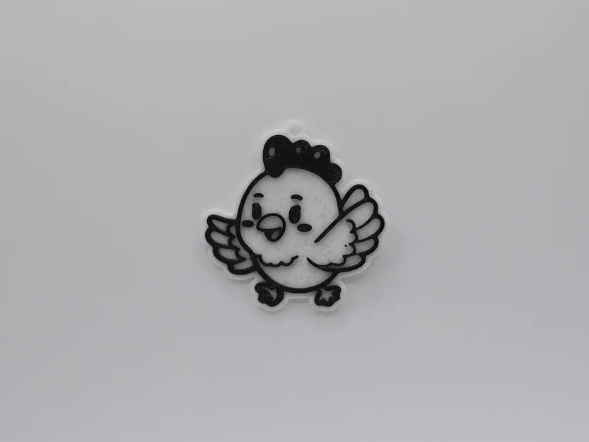Móc khóa gà con dễ thương (Cute Chicken Keychain) - In 3D siêu dễ - Image 1