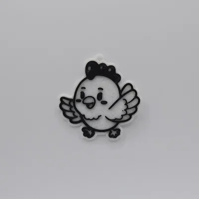 Móc khóa gà con dễ thương (Cute Chicken Keychain) - In 3D siêu dễ