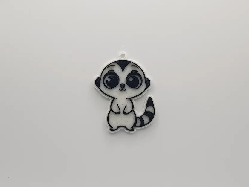 Móc khóa chú chồn Suricate đáng yêu - File in 3D miễn phí - Image 1
