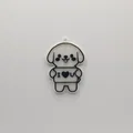 Móc khóa chú cún dễ thương cầm bảng I <3 U - Mẫu in 3D đơn giản - Thumbnail 1