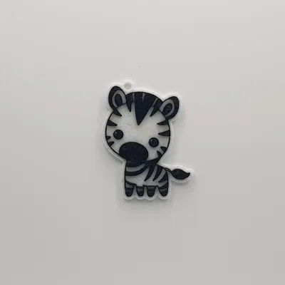 Móc khóa chú ngựa vằn (Cute Zebra Keychain) đáng yêu cho máy in 3D