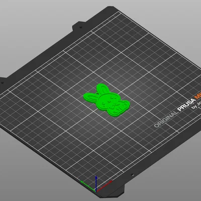 Mẫu in 3D móc khóa thỏ con thắt nơ dễ thương