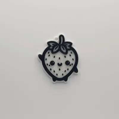 Móc khóa dâu tây dễ thương - Mẫu in 3D đơn giản, đẹp mắt