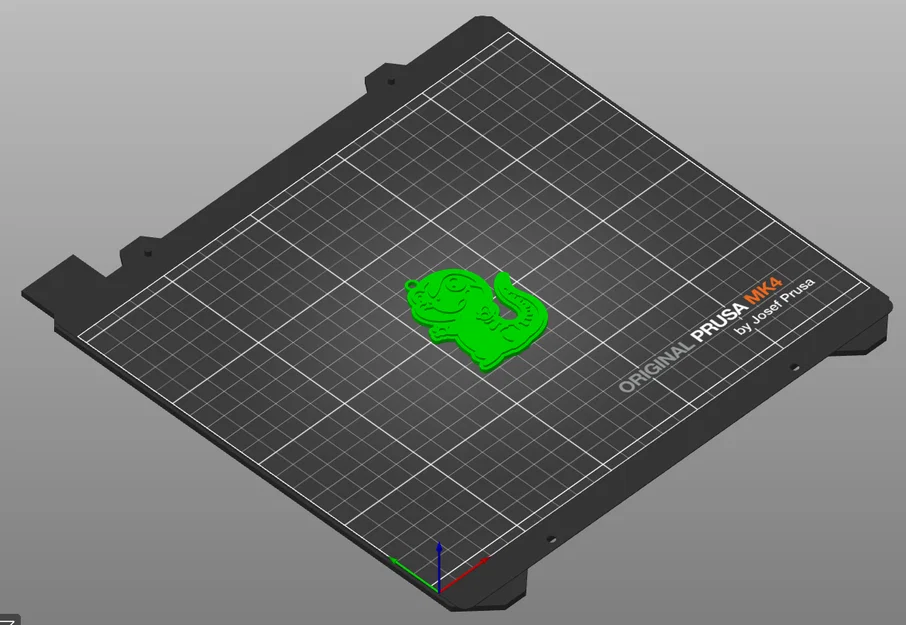 Móc khóa chú thằn lằn dễ thương in 3D đơn giản - Image 2