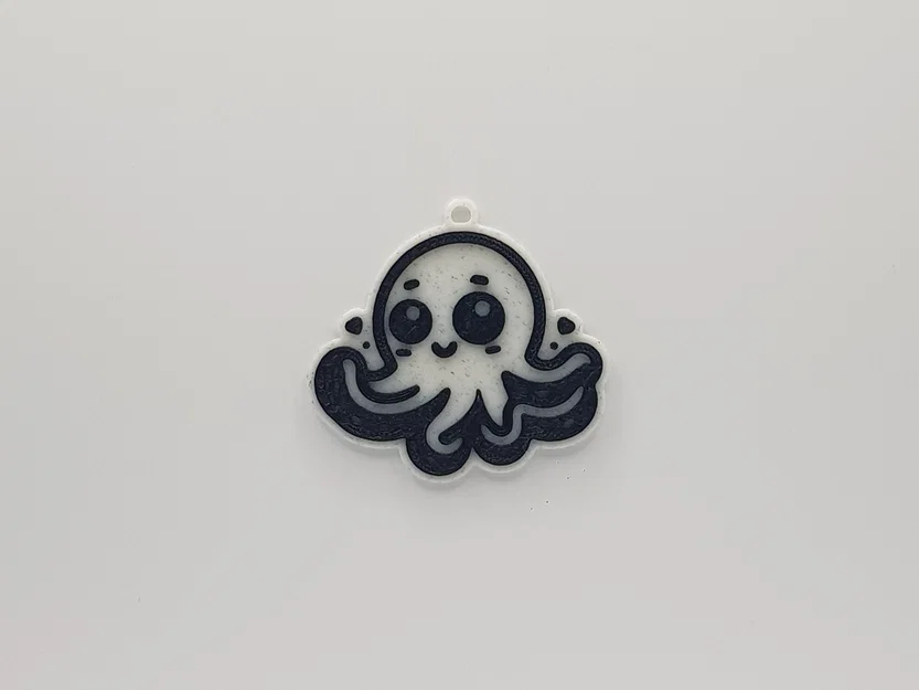 Mẫu in 3D móc khóa bạch tuộc dễ thương (Cute Octopus Keychain) - Image 1